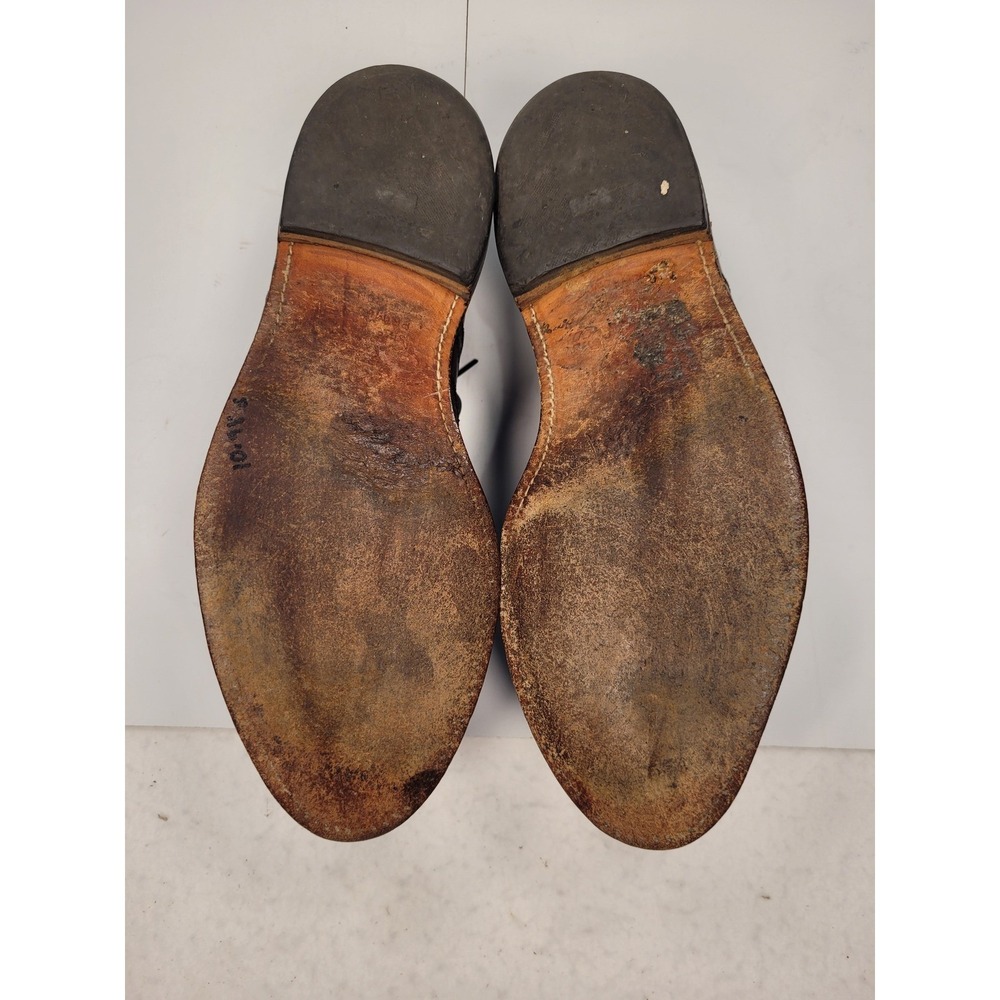 Allen Edmonds McAllister Mens Burgundy Leather Wingtip Oxford Dress Shoes 10.5 B - Picture 8 of 10